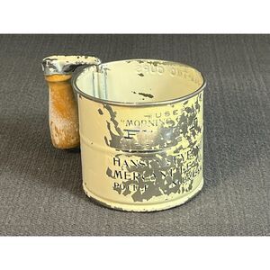 Vintage Erickson Des Moines Two Cup Flour Sifter Primitive